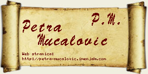 Petra Mučalović vizit kartica